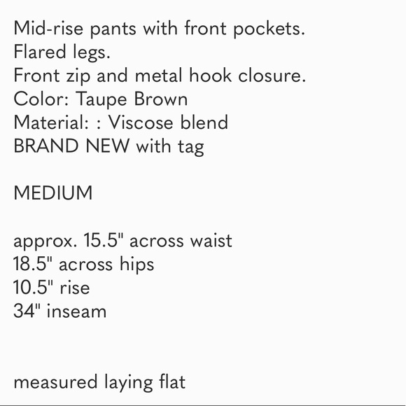 Zara Full Length Flare Pants - New - Picture 3 of 3